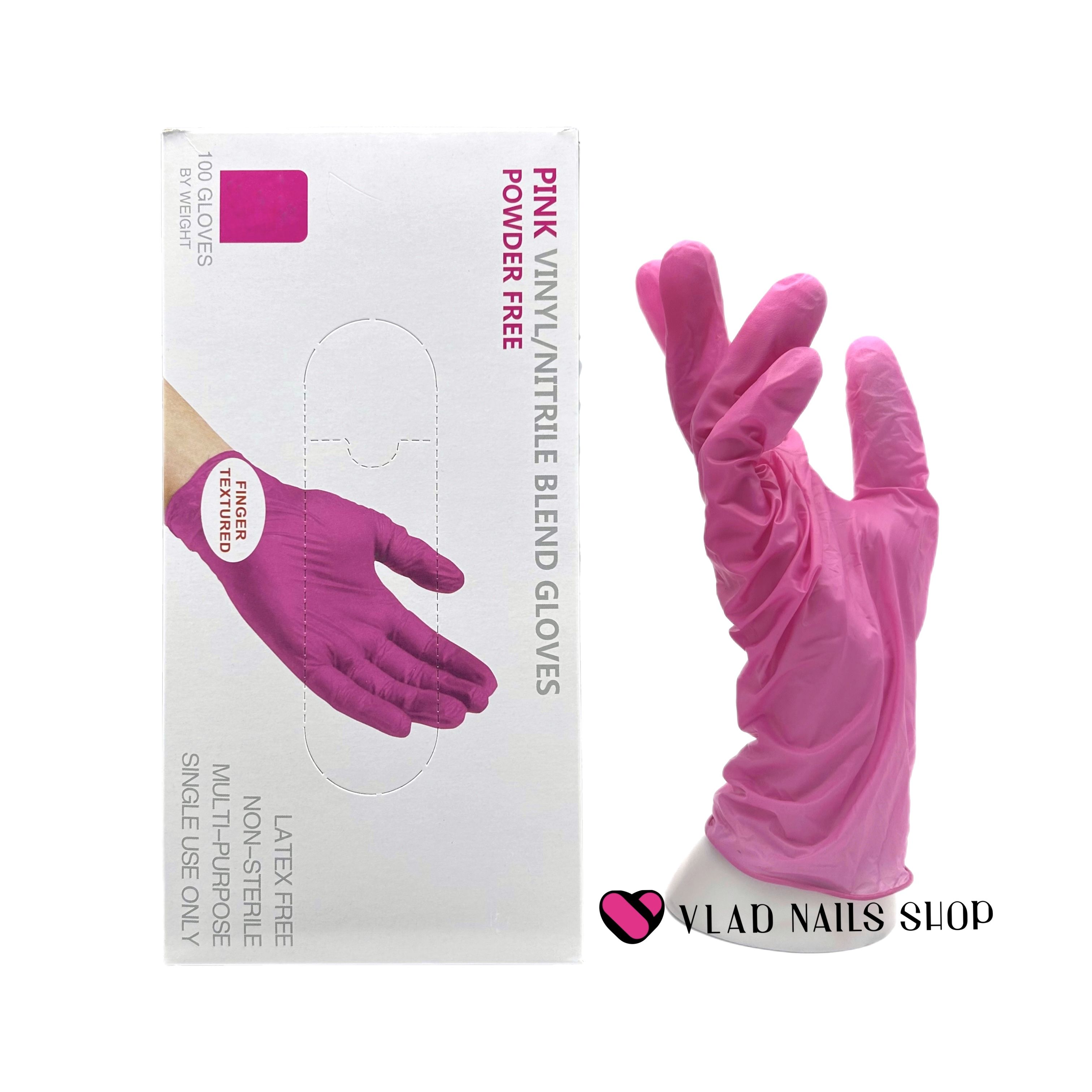 Перчатки WALLY PLASTIC розовые S 100штук
