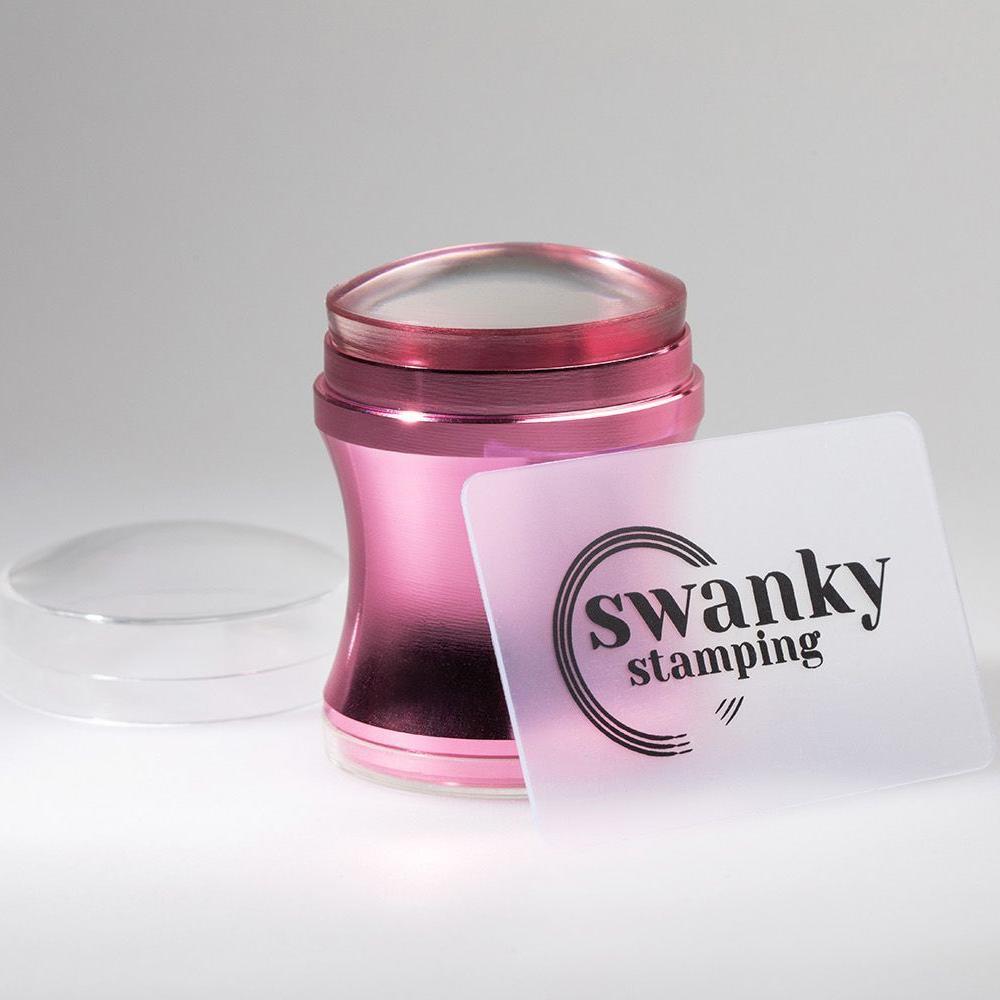Штамп для стемпинга SWANKY STAMPING металлический розовый (диаметр 4,0cm) 