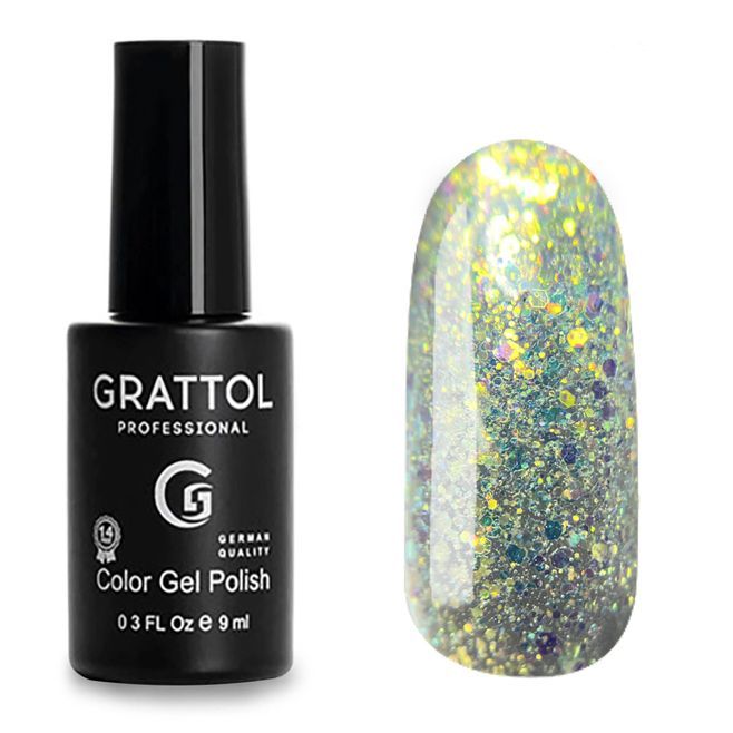 Гель-лак   GRATTOL  Opal Antic Gold 9ml