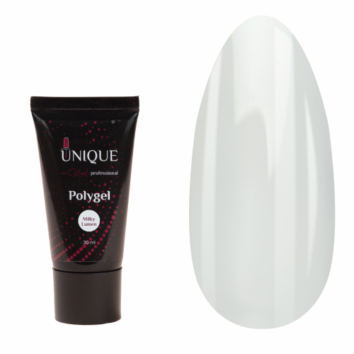 Полигель UNIQUE Polygel Milky Lumen (светится в темноте) 30г