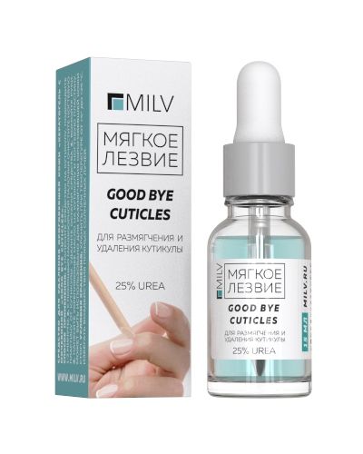 Средство для размягчения и удаления кутикулы MILV Goog bye cuticles с мочевиной 15ml   