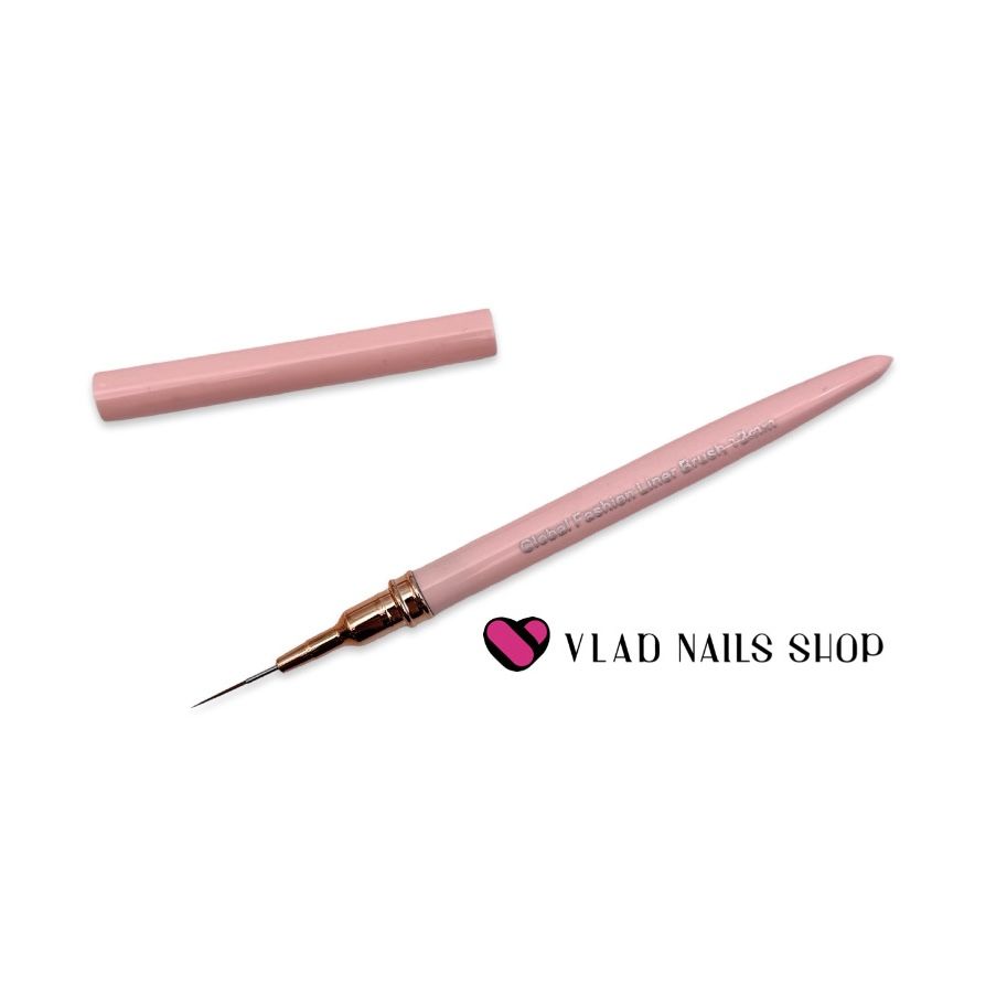 Кисть для тонких линий GLOBAL FASHION 12mm персиковая   