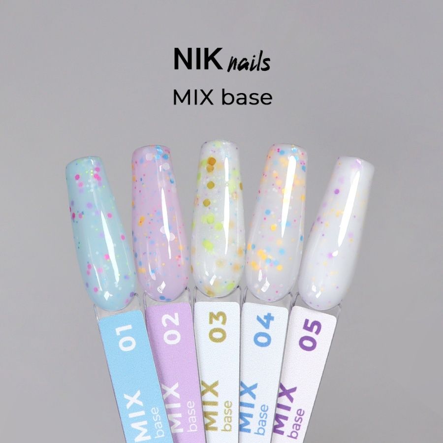 База камуфлирующая NIK NAILS Mix Rubber Base №01 15мл