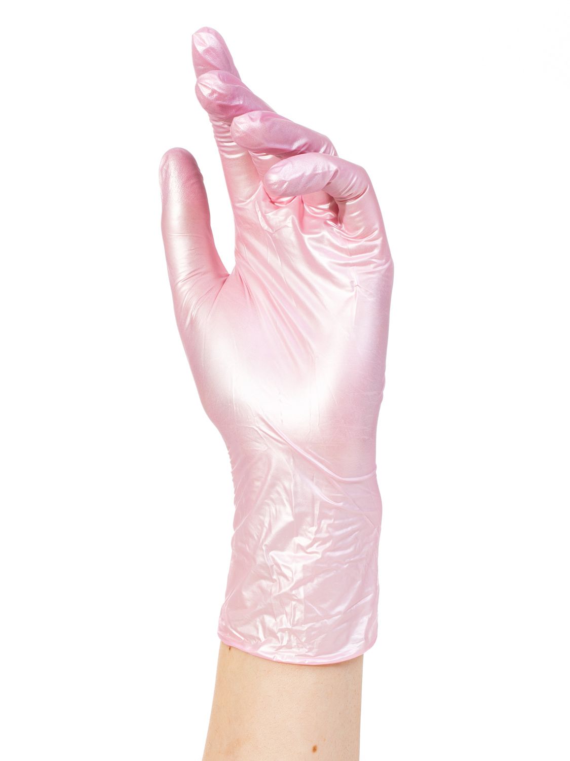 Перчатки нитриловые ADELE  розовый перламутр M 50пар