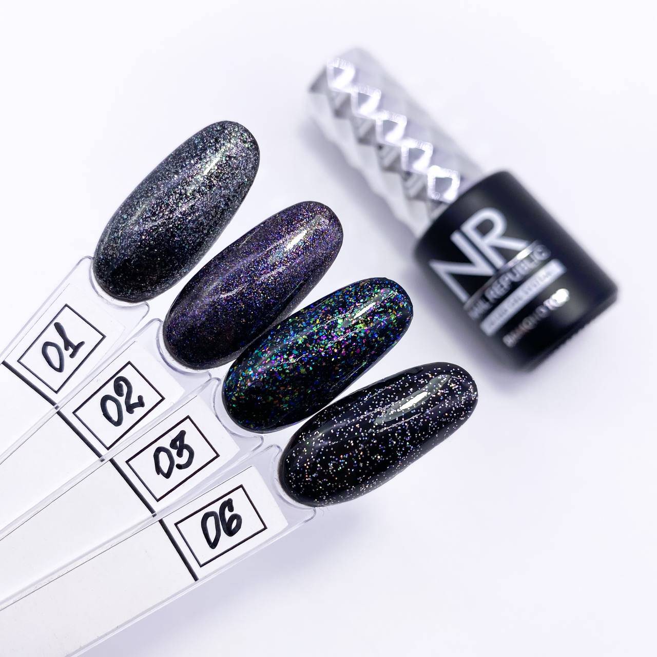 Топ NAIL REPUBLIC Diamond №6 с шиммером  без липкого слоя 10мл 