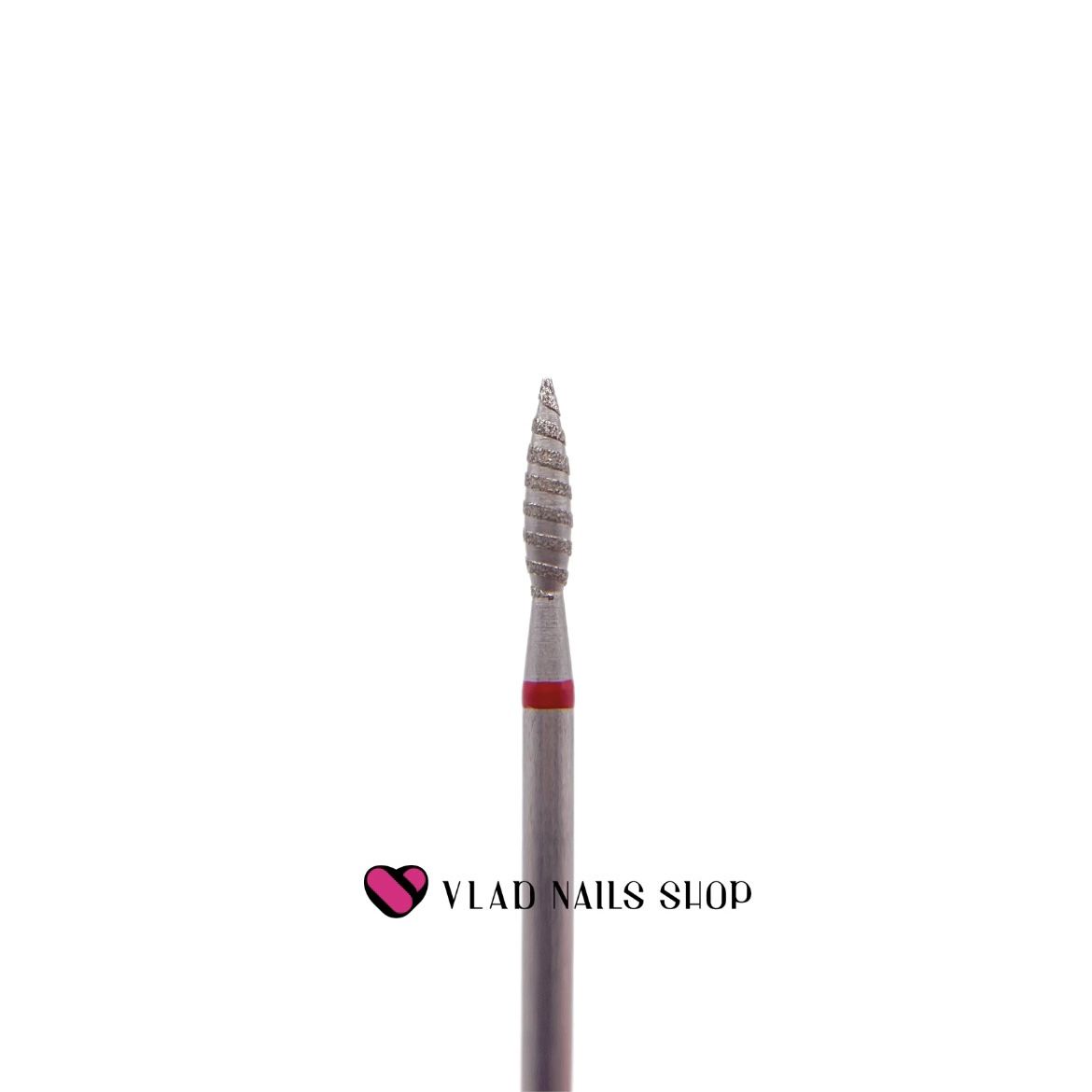 Фреза алмазная  торнадо острое 21 красная насечка 