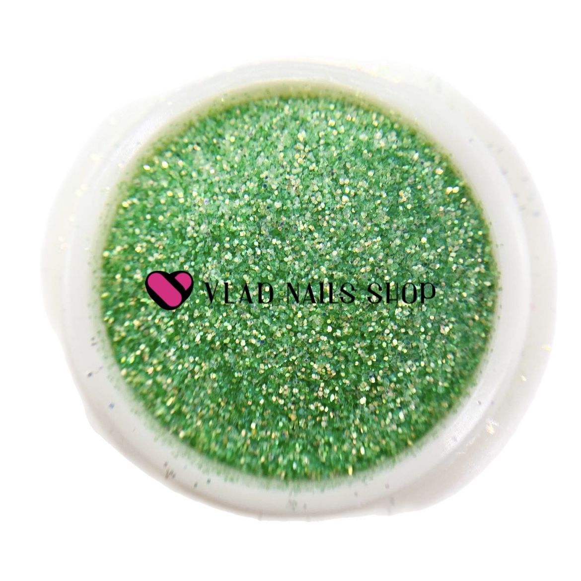 Песок-блестки сахар №78 зеленый  в баночке 