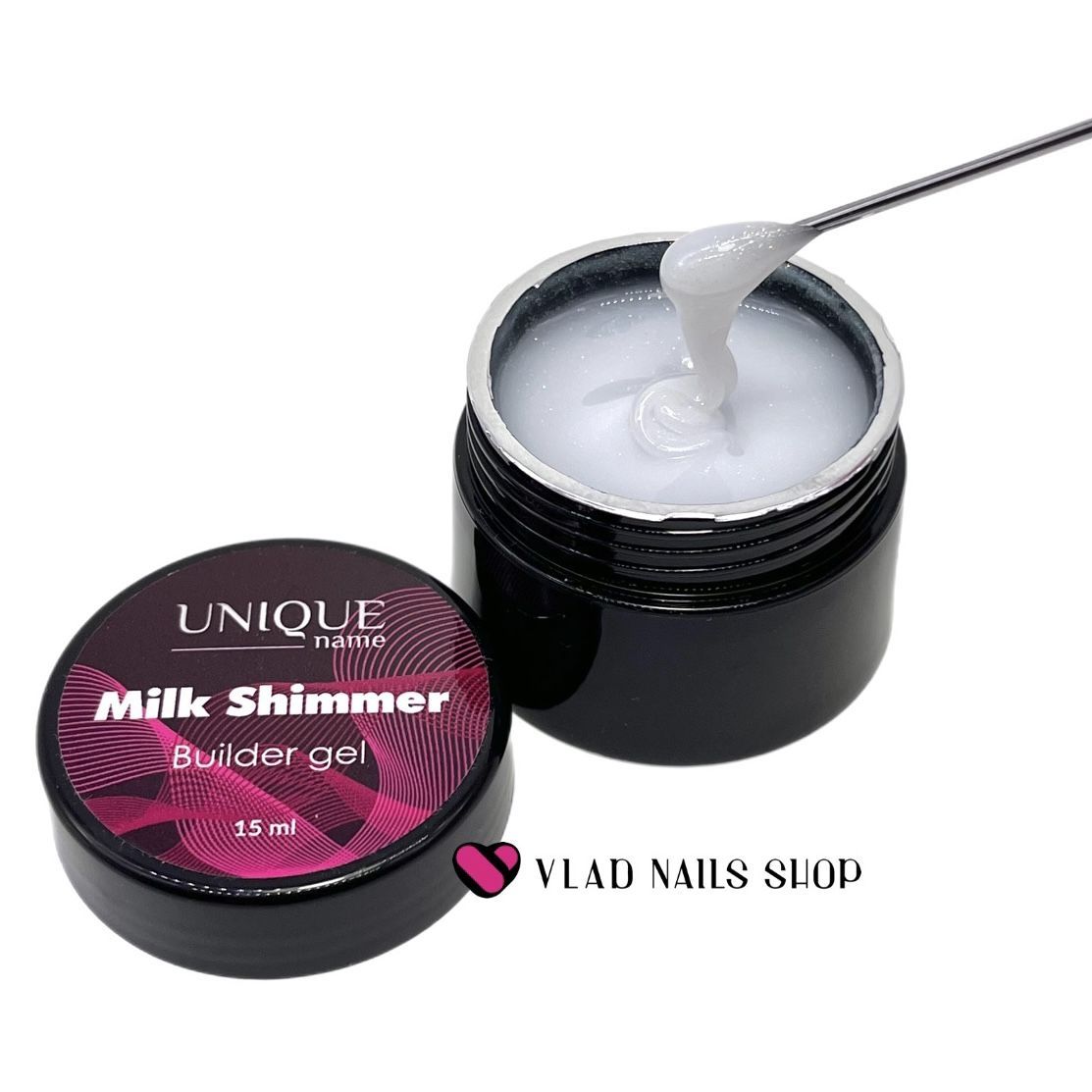 Гель UNIQUE моделирующий камуфлирующий Milk Shimmer 15мл  