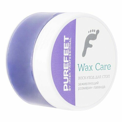 Воск-уход PUREFEET за стопами Wax Care заживляющий с эфирным маслом лаванды и розмарином 40гр