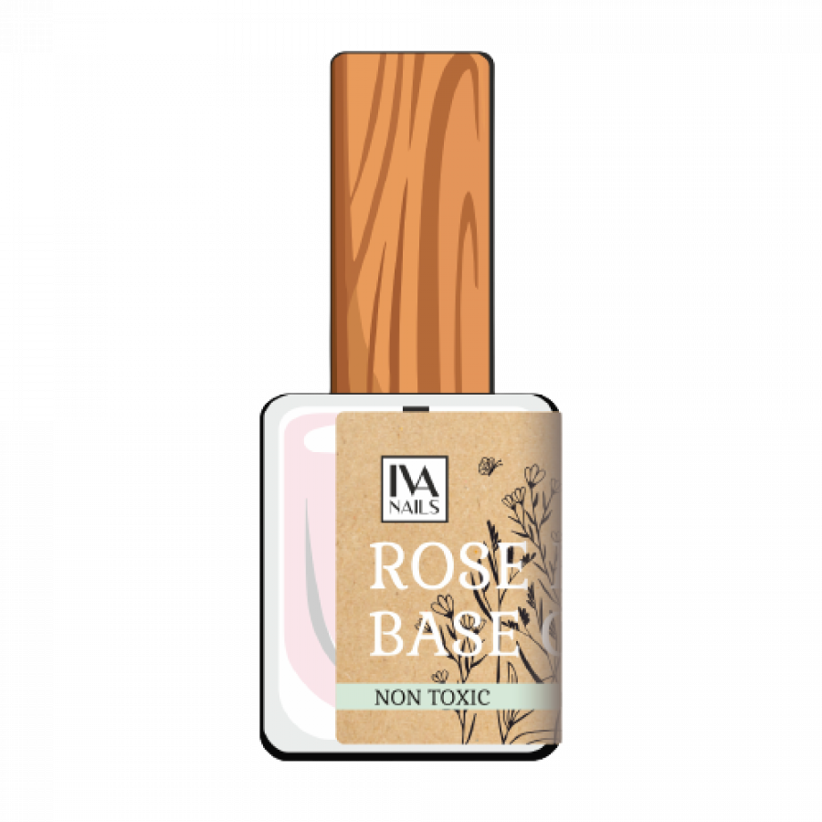 База IVA NAILS камуфлирующая розовая Rose Milt Base Coat 10мл.