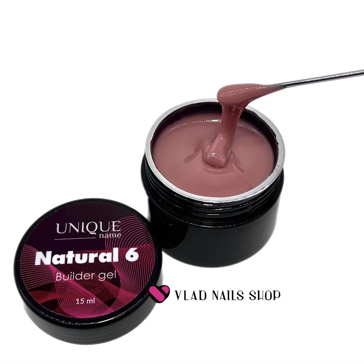 Гель UNIQUE моделирующий камуфлирующий Natural №6 15мл 