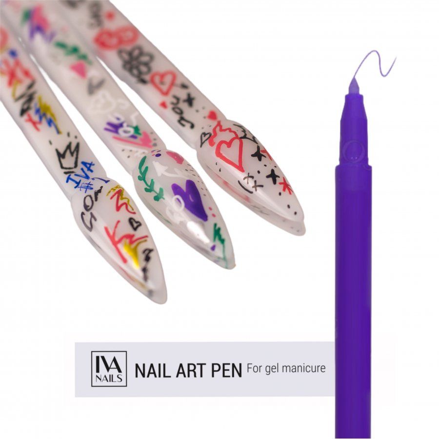 Акриловый фломастер IVA NAILS №07 Purple